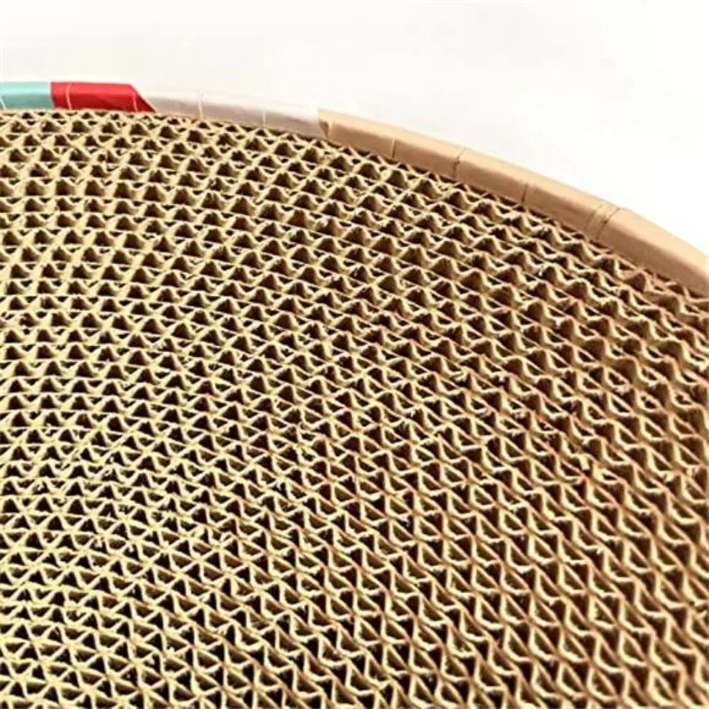 Cat Scratcher Lounge Bed Oval Cardboard Scratching Pad Cat Couch 17x13